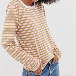 ISO Asos Monki Striped Long Sleeve in Beige